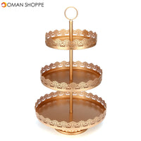 3-Tier Cupcake Stand Metal Cake Dessert Wedding Event Party Display Tower Plate Decorations