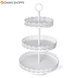 3-Tier Cupcake Stand Metal Cake Dessert Wedding Event Party Display Tower Plate Decorations