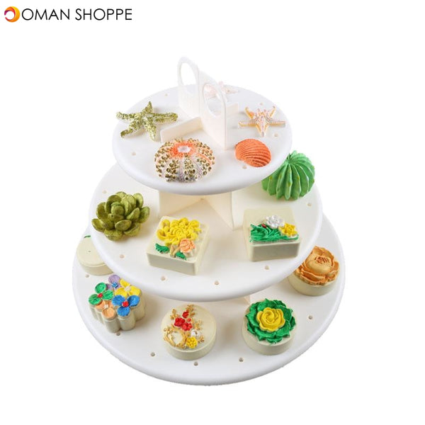 3 Tier Wedding Birthday Party Cake Cupcake Stand Dessert Display Lollipop Holder Cake Decorations 