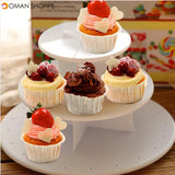 3 Tiers 42 Holes Plastic Cake Pop Lollipop Cupcake Display Revolving Cake Stand Tower Holder