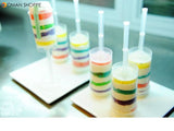 30pcs Plastic Push Pop Containers Lids Cake Shooters Push Up Free Ship