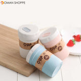 300 ml Healthy Material Wheat Straw Sealed Soup Cup With Lid Water Breakfast Portable Travel Milk Cup Microwave Dinnerware Food