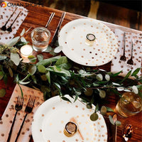 300Pcs Disposable Paper Dinner Dessert Plates Cups Napkins Balloons Straws Set