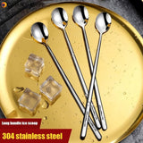 304 Stainless steel dinnerware set spoon tea spoon Dessert coffee ice cream spoons Kitchen accessories Bar tools new long handle