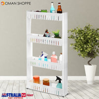 3/4 Layers Multi-function Rack Shelf Portable Cart Storage for Kitchen Bathroom Arrangement