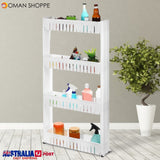 3/4 Layers Multi-function Rack Shelf Portable Cart Storage for Kitchen Bathroom Arrangement