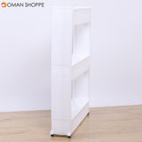 3/4 Layers Multi-function Rack Shelf Portable Cart Storage for Kitchen Bathroom Arrangement