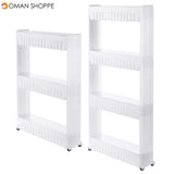 3/4 Layers Multi-function Rack Shelf Portable Cart Storage for Kitchen Bathroom Arrangement