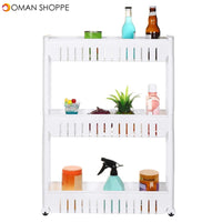 3/4 Layers Multi-function Rack Shelf Portable Cart Storage for Kitchen Bathroom Arrangement