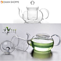 350ML-1000ML Heat Resistant Glass Teapot With Infuser Coffee Tea Leaf