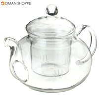 350ML-1000ML Heat Resistant Glass Teapot With Infuser Coffee Tea Leaf