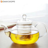 350ML-1000ML Heat Resistant Glass Teapot With Infuser Coffee Tea Leaf