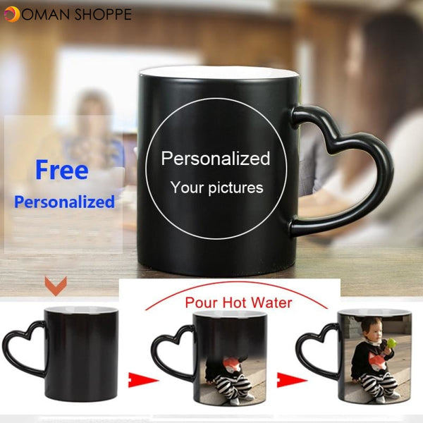 350ml Personalized Magic Mug Heat Sensitive Ceramic Mug