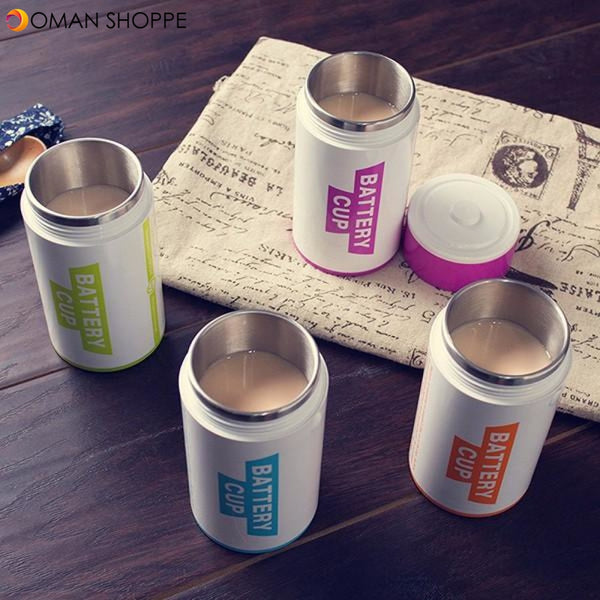 350ML Stainless Steel AA Battery Style Insulation Cup Creative Battery Coffee Vacuum Cup Thermos 