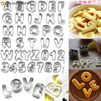 37 Pcs Alphabet Letter Number Cake Cookie Decorating Cutter Mold Set