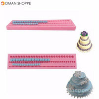 3D Bead Pearl Silicone Fondant Mold Cake Edge Decoration