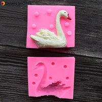 3D Beautiful Swan Fondant Silicone Mould Candle Sugar Chocolate Craft Tool