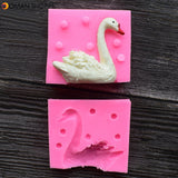 3D Beautiful Swan Fondant Silicone Mould Candle Sugar Chocolate Craft Tool