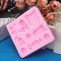 3D Cat Chocolate Candy Jelly Fondant Cake Tool Silicone Mold Baking Pan Bakeware Mould