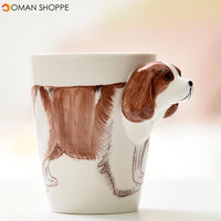 3D Ceramic Mug Pure Hand-painted Animal Cup Cartoon Cup Painted Coffee Mug