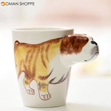 3D Ceramic Mug Pure Hand-painted Animal Cup Cartoon Cup Painted Coffee Mug