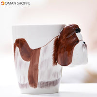 3D Ceramic Mug Pure Hand-painted Animal Cup Cartoon Cup Painted Coffee Mug