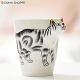 3D Ceramic Mug Pure Hand-painted Animal Cup Cartoon Cup Painted Coffee Mug