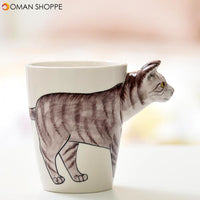 3D Ceramic Mug Pure Hand-painted Animal Cup Cartoon Cup Painted Coffee Mug