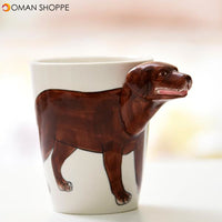 3D Ceramic Mug Pure Hand-painted Animal Cup Cartoon Cup Painted Coffee Mug