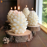 3D Christmas Pine Cone Silicone Candle Mold Beeswax Pinecone Candle Making Mould DIY Handmade Aromatherapy Candles