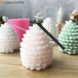 3D Christmas Pine Cone Silicone Candle Mold Beeswax Pinecone Candle Making Mould DIY Handmade Aromatherapy Candles