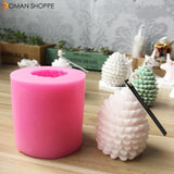 3D Christmas Pine Cone Silicone Candle Mold Beeswax Pinecone Candle Making Mould DIY Handmade Aromatherapy Candles