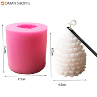 3D Christmas Pine Cone Silicone Candle Mold Beeswax Pinecone Candle Making Mould DIY Handmade Aromatherapy Candles