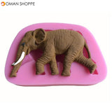 3D Elephant Shape Silicone Cake Fondant Mold Soap Mould Creative Animal Shape Baking Tools