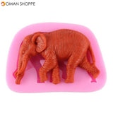 3D Elephant Shape Silicone Cake Fondant Mold Soap Mould Creative Animal Shape Baking Tools