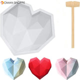 3D Heart Shape Diamond Moulds Silicone