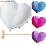 3D Heart Shape Diamond Moulds Silicone