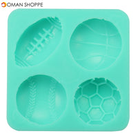 3D Silicone Football Basketball Fondant Mold Cake Sugar Chocolate Baking Tool Baking Mold