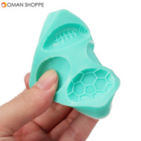 3D Silicone Football Basketball Fondant Mold Cake Sugar Chocolate Baking Tool Baking Mold