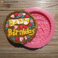 3D Silicone Happy Birthday Fondant Chocolate Mold Mould Cake Decoration