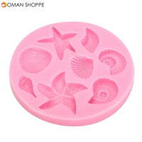 3D Silicone Sea Shells Starfish Sea Snail Fondant Cake Chocolate Mold Mould Cake Decoration