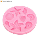 3D Silicone Sea Shells Starfish Sea Snail Fondant Cake Chocolate Mold Mould Cake Decoration