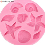 3D Silicone Sea Shells Starfish Sea Snail Fondant Cake Chocolate Mold Mould Cake Decoration