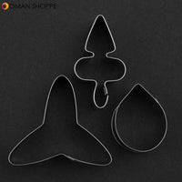 3Pcs Moth Orchid Stainless Steel Cookie Cutter Fondant Cake Mold