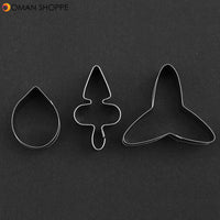 3Pcs Moth Orchid Stainless Steel Cookie Cutter Fondant Cake Mold