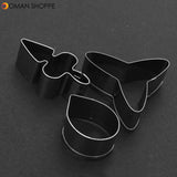 3Pcs Moth Orchid Stainless Steel Cookie Cutter Fondant Cake Mold