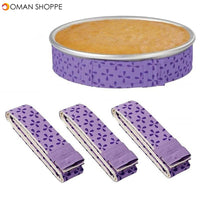 4 Piece Bake Even Strip Cake Pan Dampen Strips Super Absorbent Thick Cotton Cake Strips For Baking,Cake Pan Strips