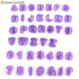 40PCS Plastic Alphabet Letter Cake Biscuit Baking Mould Fondant Cookie Cutters