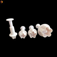 4Pcs/Set Plum Blossom Flower Fondant Cutter Sugarcraft spring Cake mold Decorating Tools DIY Cookie mould Cake Molds