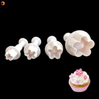 4Pcs/Set Plum Blossom Flower Fondant Cutter Sugarcraft spring Cake mold Decorating Tools DIY Cookie mould Cake Molds